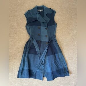 Anthropologie, Eva Franco | NEELE Plaid Belted Trench Dress